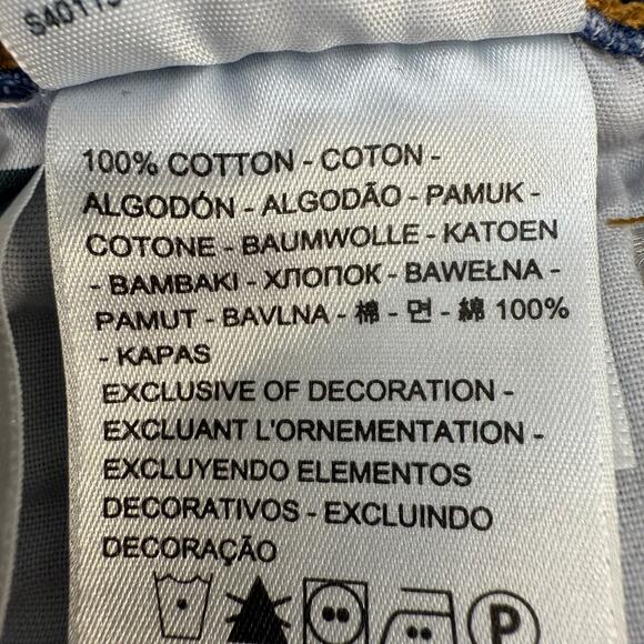 Levi's 501XX Denim Shorts Women's 28 (6) Blue Pinstripe Button Fly Jean Shorts - Picture 7 of 13